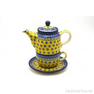 Polish Pottery Tea Time for One - Sunburst - B00OU6IJQW
